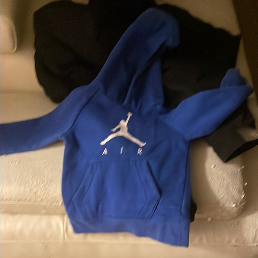 Blue Jordan Hoodie with Logo